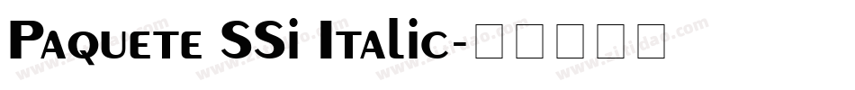 Paquete SSi Italic字体转换